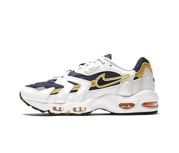 Women's Running weapon Air Max 96 Gold/White Shoes 0012